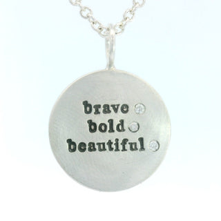 Silver Brave, Bold and Beautiful Medium Round Charm