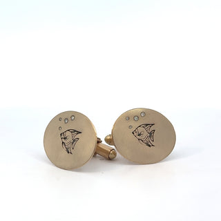 Gold Angelfish Cufflinks