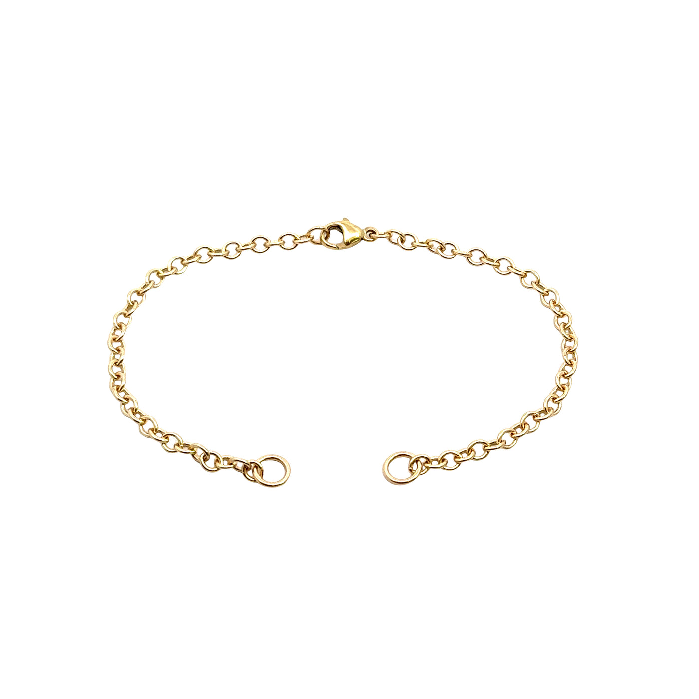 3mm Yellow Gold Chain Hinge Bracelet