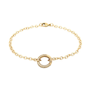 3mm Yellow Gold Chain Hinge Bracelet