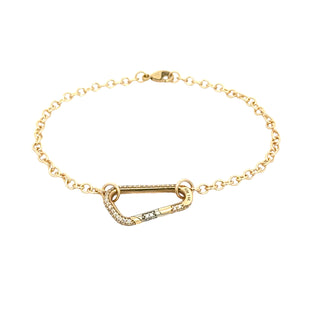 3mm Yellow Gold Chain Hinge Bracelet