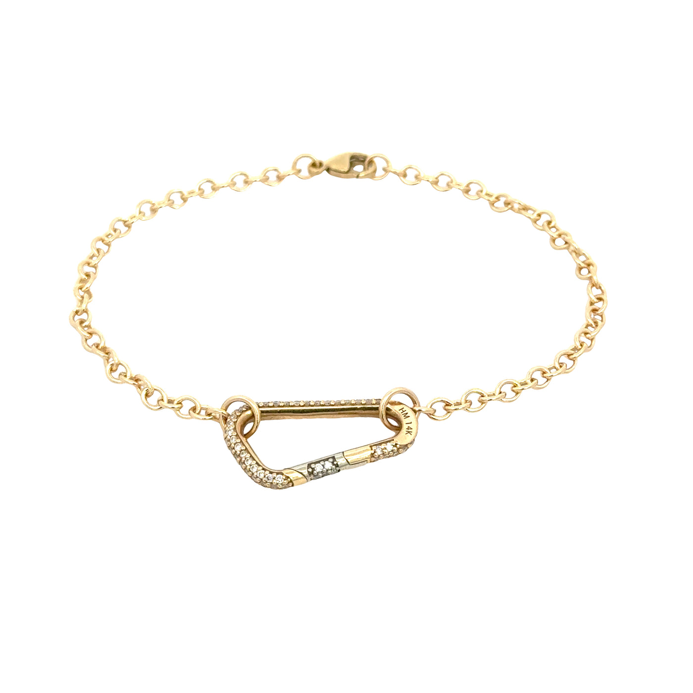 3mm Yellow Gold Chain Hinge Bracelet