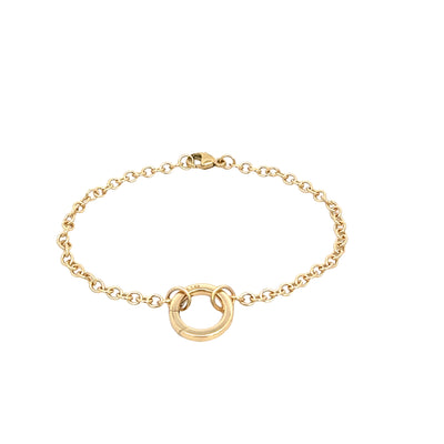 3mm Yellow Gold Chain Hinge Bracelet