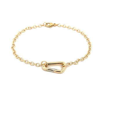 3mm Yellow Gold Chain Hinge Bracelet