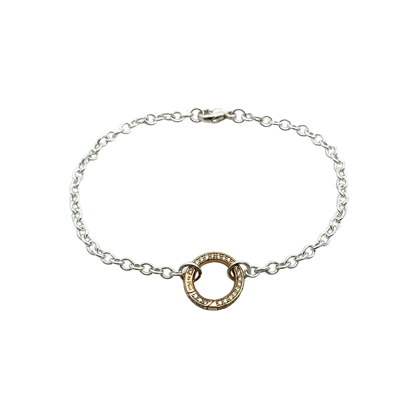 3mm Silver Chain Hinge Bracelet