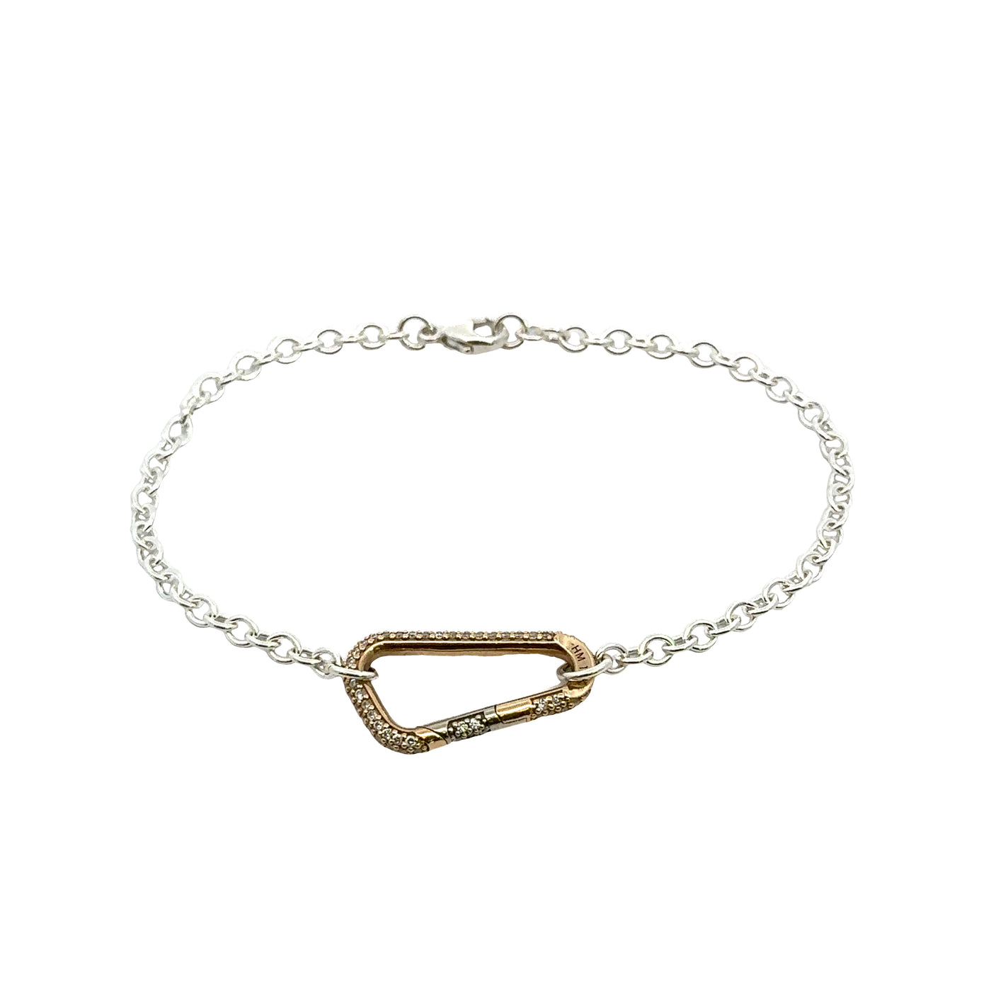 3mm Silver Chain Hinge Bracelet