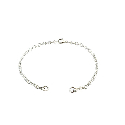 3mm Silver Chain Hinge Bracelet