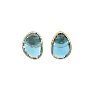 Swiss Blue Topaz Elizabeth Stone Earrings