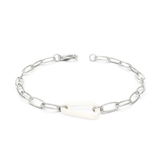 2.9mm Silver Link Chain Hinge Bracelet