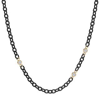 3.8mm Stainless Steel Black Diamond Bezel Chain