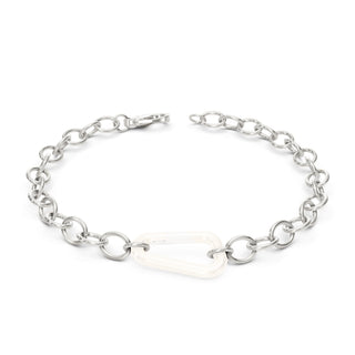 4.8mm Silver Link Chain Hinge Bracelet