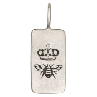 Silver Queen Bee ID Tag