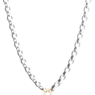 18" 5.6mm Stainless Steel Pearl White Hinge Chain