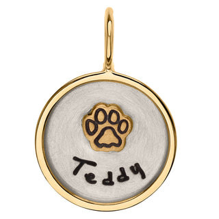 Pet Name Round Charm