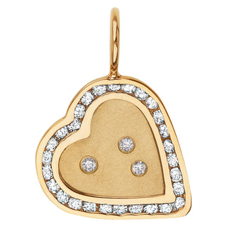 Diamond Channel Set Heart Charm