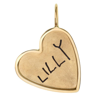 Handwriting Heart Charm