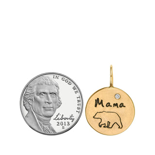 Mama Bear Round Charm