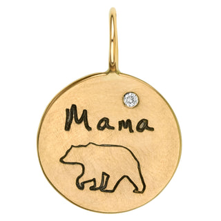 Mama Bear Round Charm