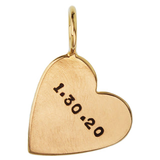 Name & Date Heart Charm