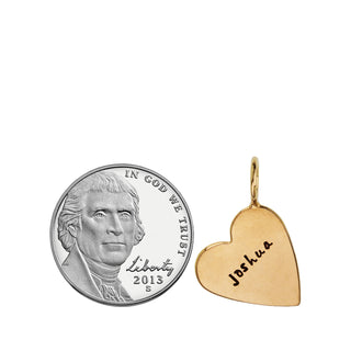 Name & Date Heart Charm