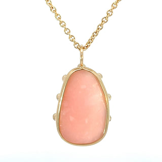 Pink Opal & Diamond Elizabeth Stone