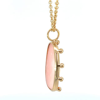 Pink Opal & Diamond Elizabeth Stone