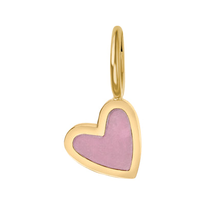 Gold Enamel Heart Charm