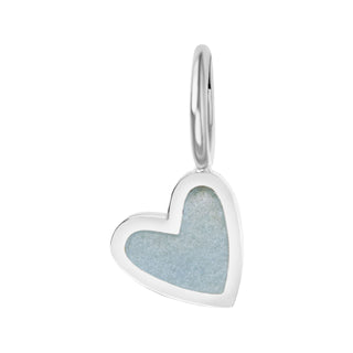 Silver Enamel Heart Charm