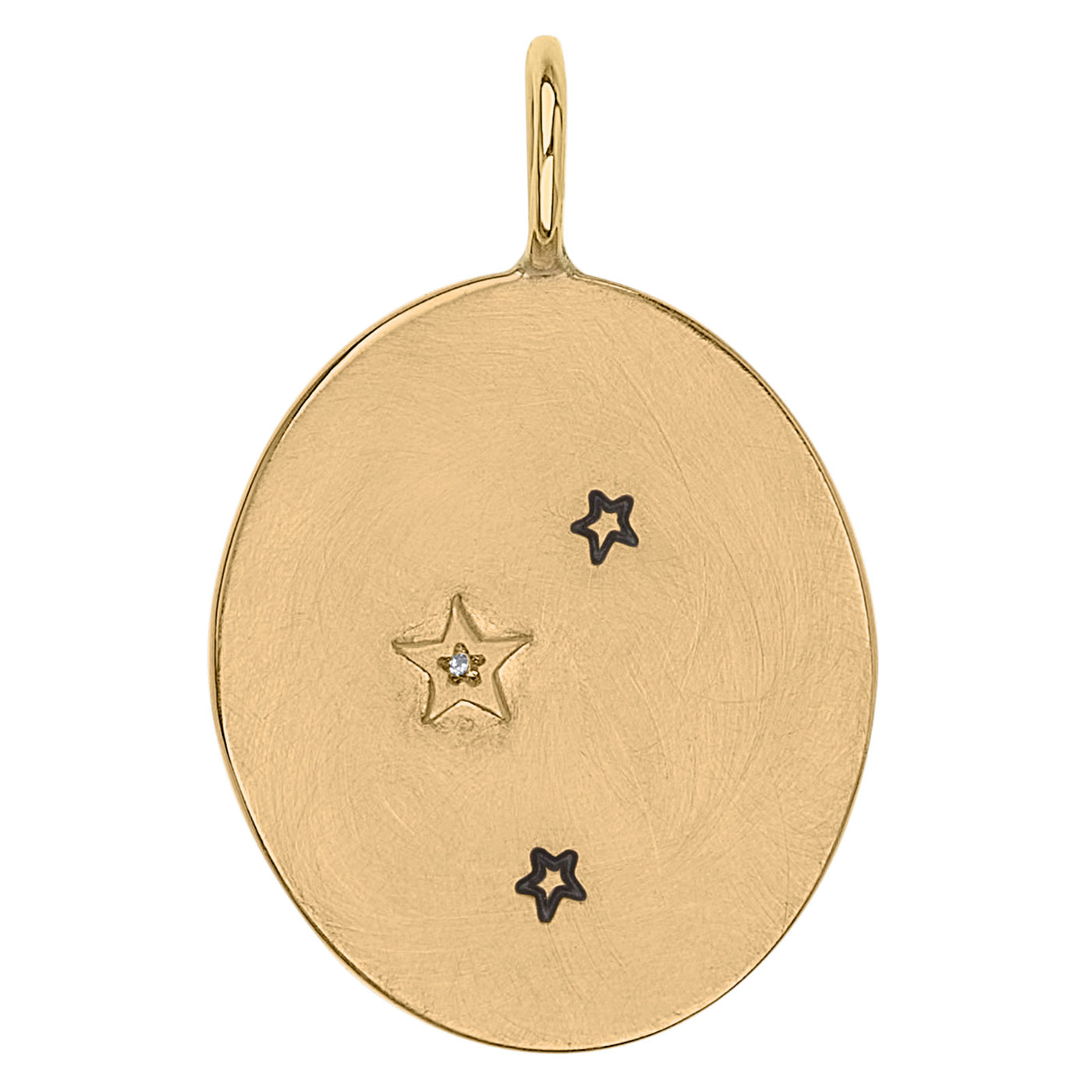 Gold Good Vibes Oval Charm