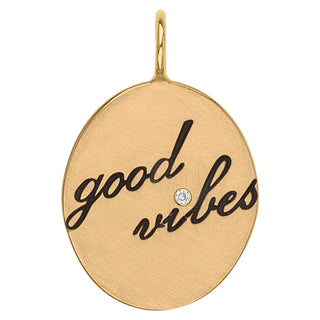 Good Vibes Oval Charm