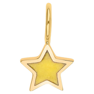 Gold Enamel Star Charm