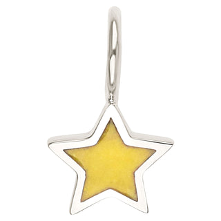 Silver Enamel Star Charm