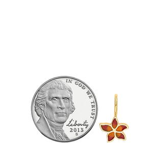 Gold Enamel Tiger Lily Charm