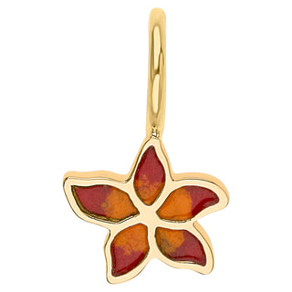 Gold Enamel Tiger Lily Charm