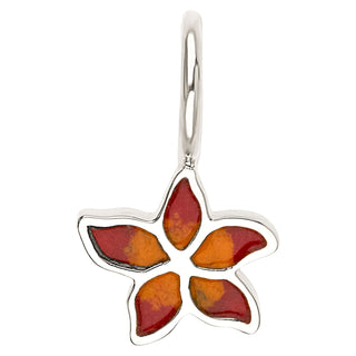 Silver Enamel Tiger Lily Charm