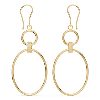 Gold Drop Loop Earrings