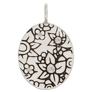 Flowers Oval Charm