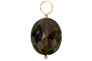 Tourmaline Faceted Wired Gemstone