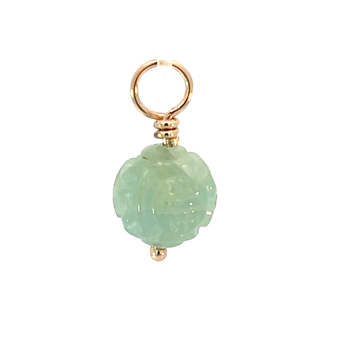 Green Aquamarine Carved Gemstone