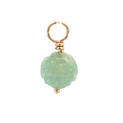 Green Aquamarine Carved Gemstone