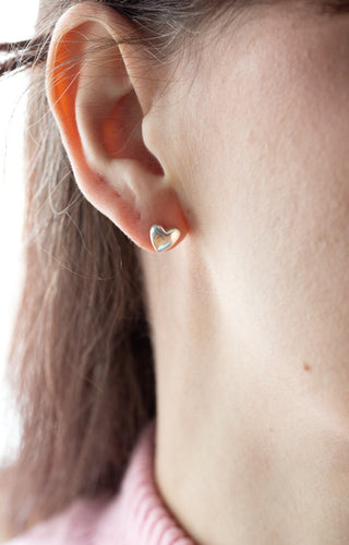 Puffy Heart Earring Studs