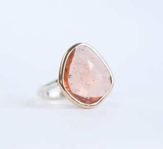 Peach Tourmaline Elizabeth Stone Ring