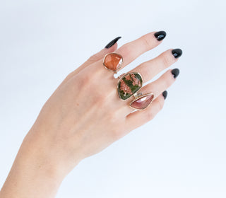 Peach Tourmaline Elizabeth Stone Ring