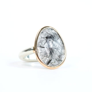 Black Rutilated Quartz Elizabeth Stone Ring