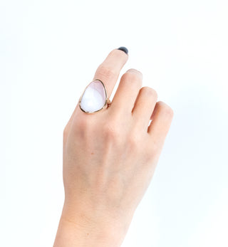 White Opal Elizabeth Stone Ring