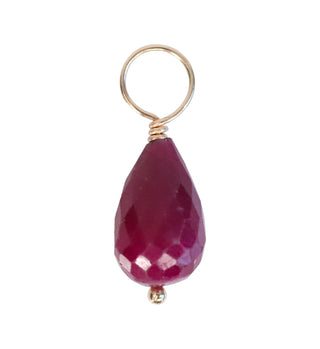 Large Faceted Drop Ruby Gemstone