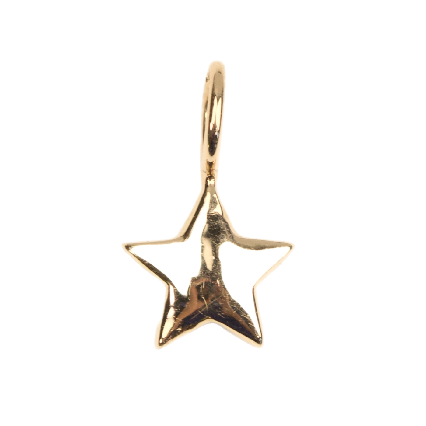 Gold High Polished Puffy Star