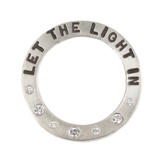 Silver Let the Light In Open Circle Charm