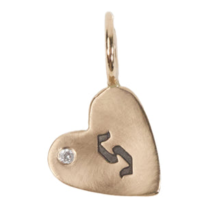 Single Initial Heart Charm