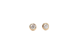 4mm Bezel Stud Earrings